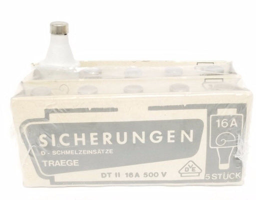 LOT OF 10 NEW SICHERUNGER DT II 16A 500V FUSES