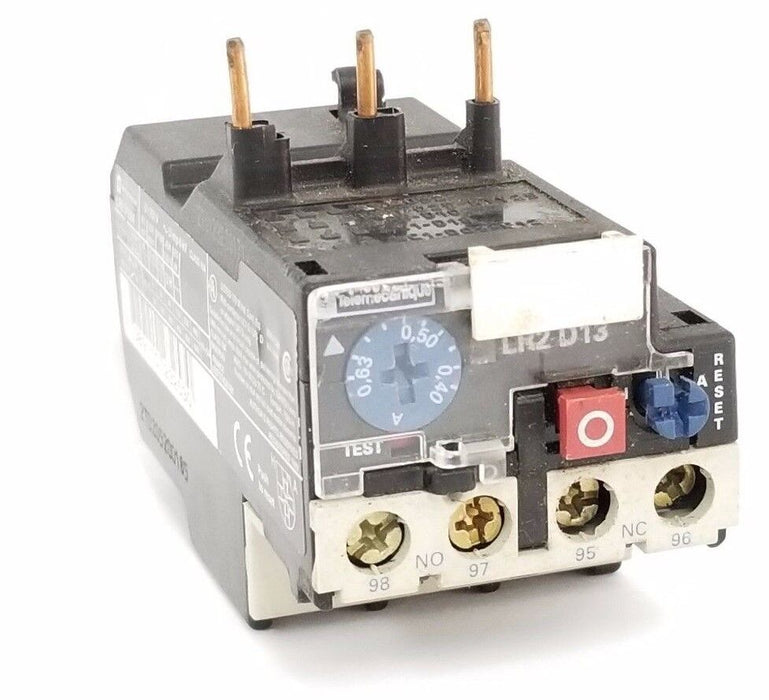 TELEMECANIQUE LR2-D1304 OVERLOAD RELAY BIMETALLIC 0.4-0.63AMP, 3P, 600VAC
