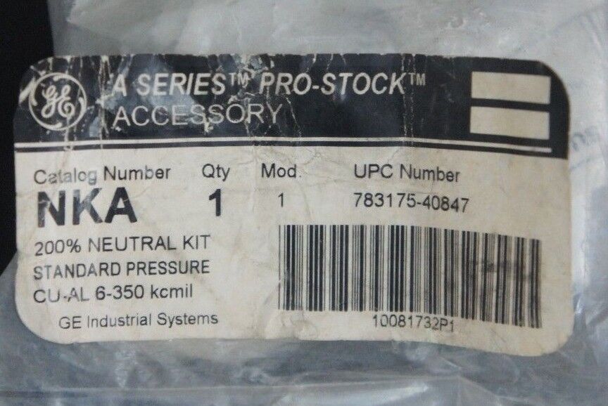 NEW GENERAL ELECTRIC NKA MECHANICAL LUG CU-AL 6-350 KCMIL