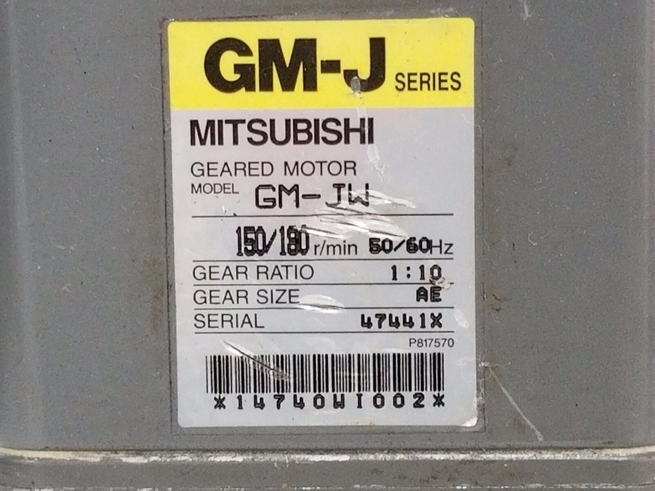 MITSUBISHI GM-JW GEARED MOTOR 150/180RPM, 50/60HZ, 1:10 GEAR RATIO, GMJW