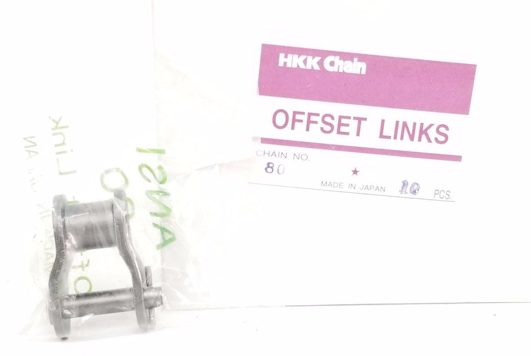 BOX OF 10 NEW HKK CHAIN OFFSET LINKS ANSI 80