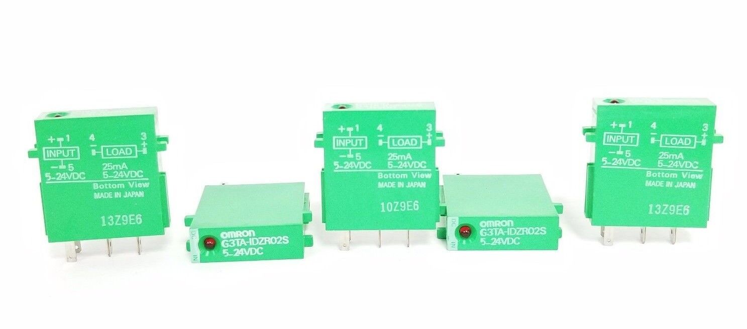 LOT OF 5 OMRON G3TA-IDZR02S PHOTOCOUPLER RELAYS 5/24VDC SSR INCLUDES INDICATORS