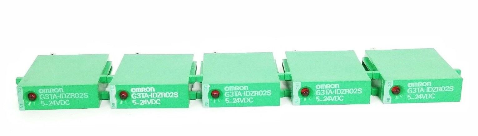 LOT OF 5 OMRON G3TA-IDZR02S PHOTOCOUPLER RELAYS 5/24VDC SSR INCLUDES INDICATORS