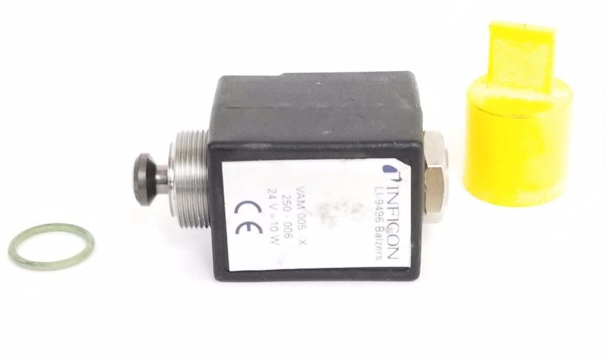 NEW INFICON VAM-005-X SOLENOID VALVE 250-006 , 24V, 10W, 3NM MAX, VAM005X