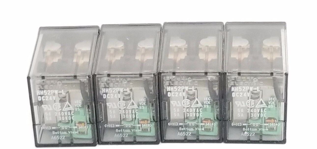 LOT OF 4 NEW FUJI ELECTRIC HH52PW-L-DC24V RELAYS 8 PIN HH52PW-L