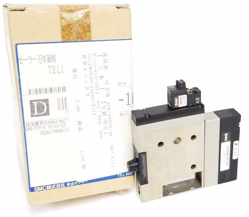 NIB SMC ZM073H VACUUM EJECTOR W/ VJ114 VACUUM SOLENOID 24VDC