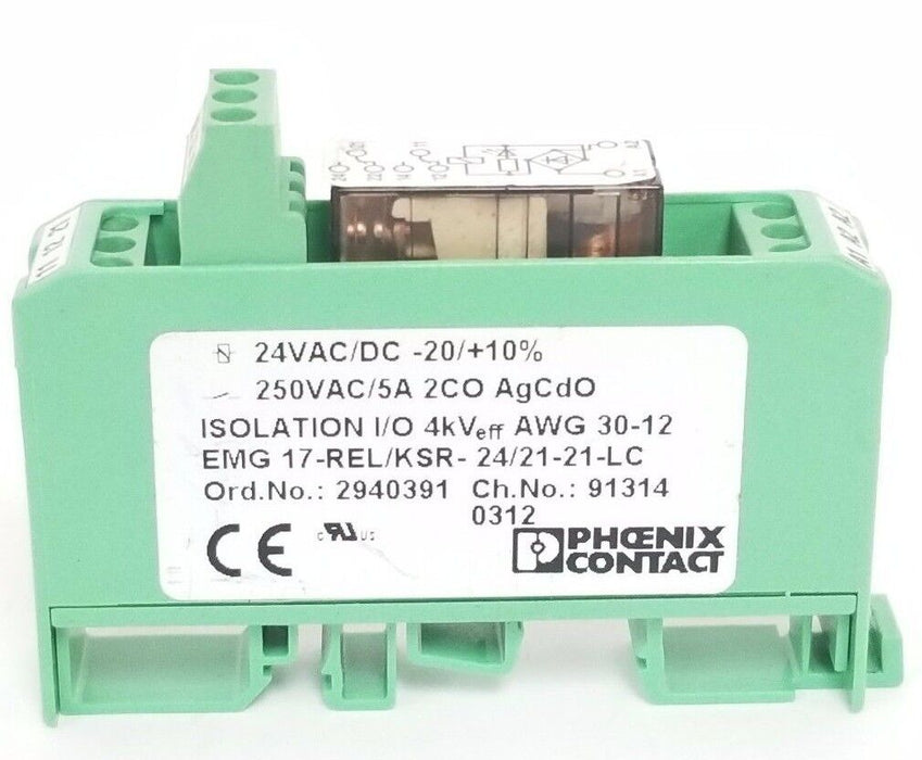 PHOENIX CONTACT EMG 17-REL/KSR-24/21-21-LC RELAY MODULE 2940391