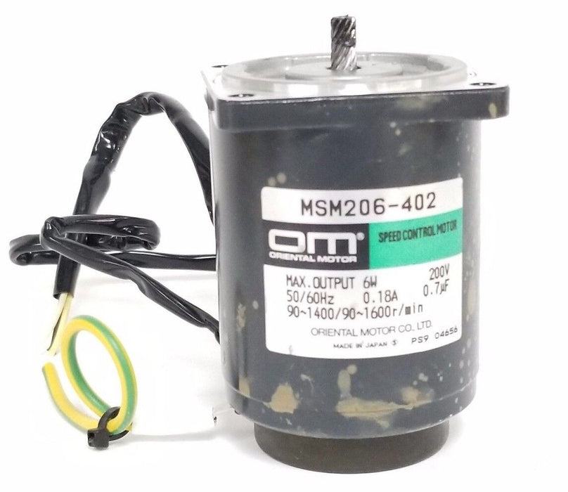 ORIENTAL MOTOR MSM206-402 SPEED CONTROL MOTOR 6W, 200V, 50/60HZ, MSM206402