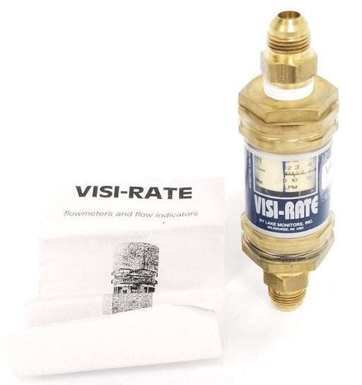 NEW LAKE MONITORS VISI-RATE VRB-BH-10 FLOWMETER 200PSI, 250 DEG. F, VRBBH10