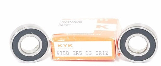 LOT OF 2 NIB KYK 6900 2RS C3 SR12 BEARING 69002RSC3