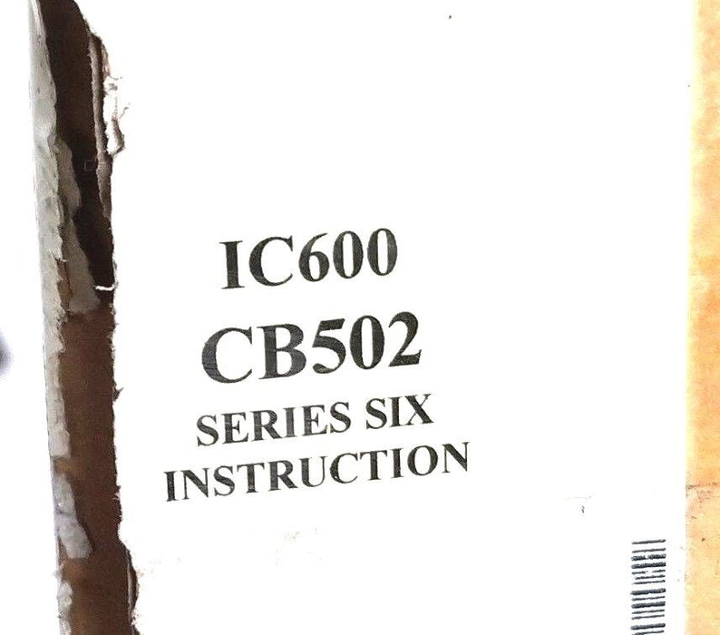 GE IC600CB502D CONTROL MODULE ASM. NO. 44A297094-G01 W/ IC600-FP501K FACEPLATE