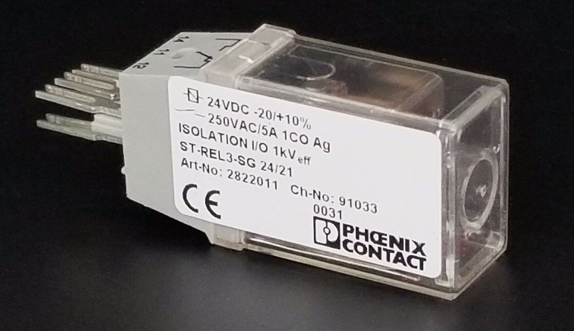 NEW PHOENIX CONTACT ST-REL3-SG 24/21 RELAY CONNECTOR ART. NO. 2822011