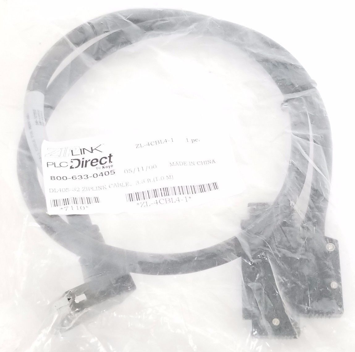 NEW PLC DIRECT ZL-4CBL4-1 ZIPLINK CABLE DL405-32, 3.3FT / 1M