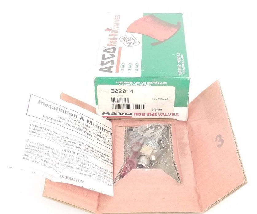 NIB ASCO 302014 REBUILD KIT