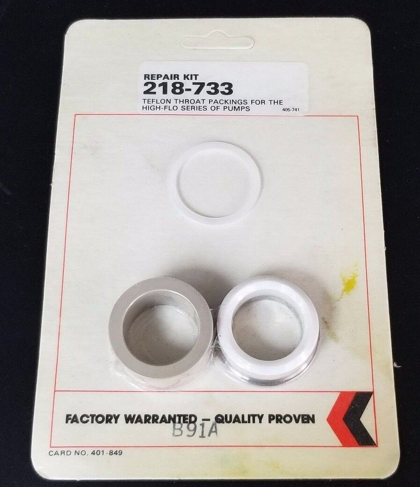 NEW GRACO 218-733 REPAIR KIT TEFLON THROAT PACKINGS FOR HIGH FLO SERIES 218733