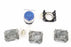 NIB EATON CUTLER-HAMMER E22T6X10C EXT. PUSHBUTTON, 25MM BLUE ILLUMINATED LIGHT