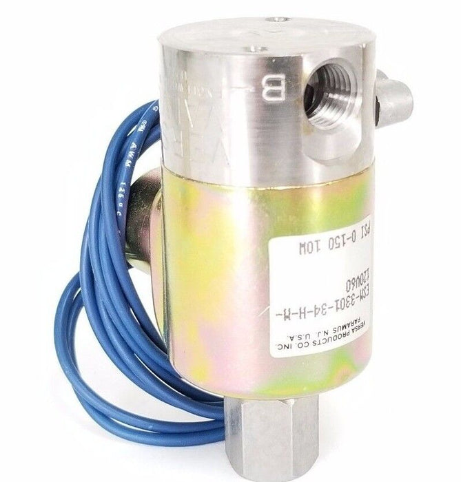 NIB VERSA VALVES ESM-3301-34-H-M-120V60 3-WAY SOLENOID VALVE ESM330134HM120V60