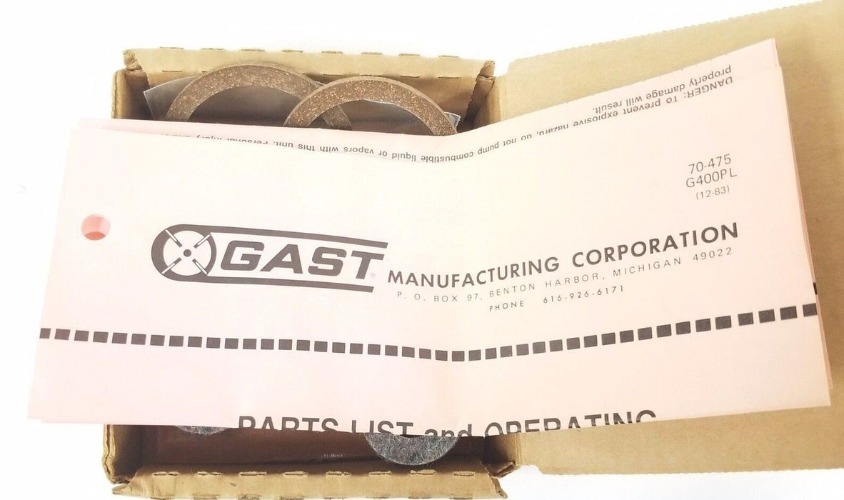 NIB GAST K225A VACUUM PUMP AND AIR COMPRESSOR SERVICE KIT 98GAS-K225A