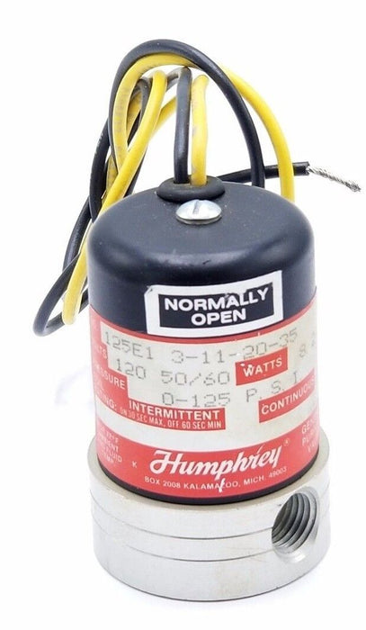 HUMPHREY 125E1-3-11-20-35 SOLENOID VALVE 125E13112035120V