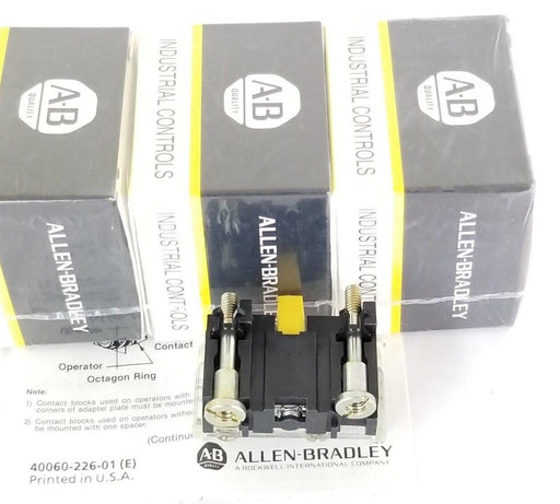 LOT OF 3 NIB ALLEN BRADLEY 800T-XD1 CONTACT BLOCKS 800TXD1, SER. D