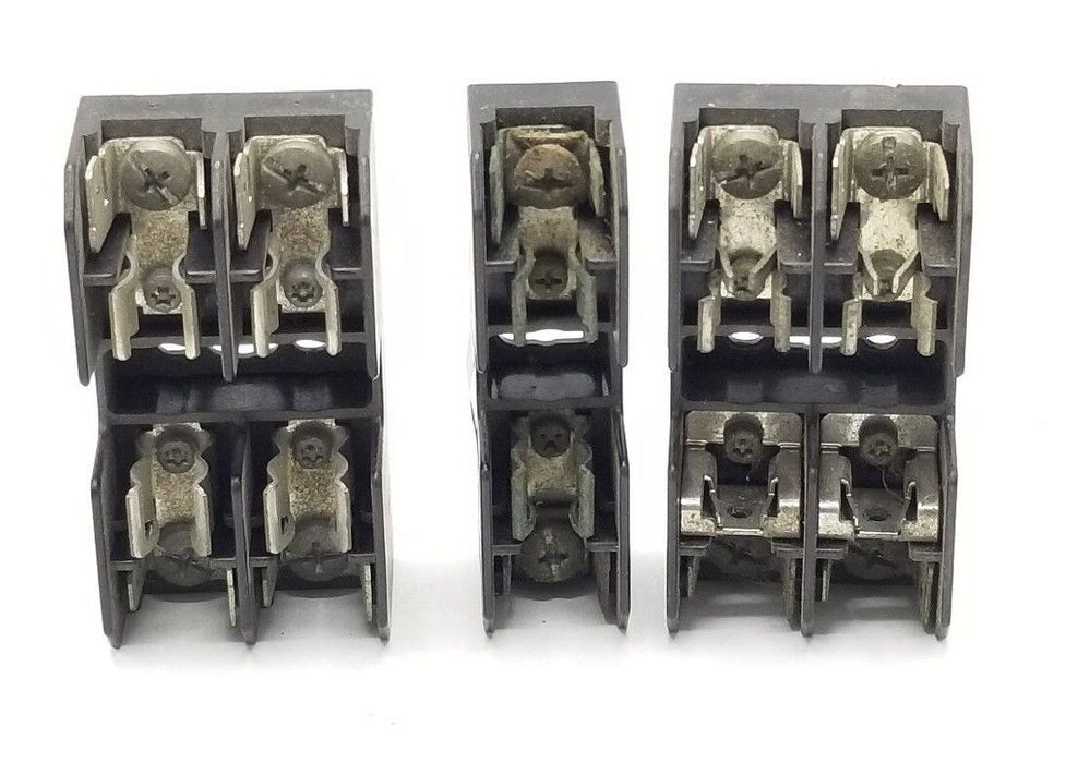 LOT OF 3 ASSORTED BUSS FUSEHOLDERS BM6032SQ, BM6031PQ, BC6032SQ