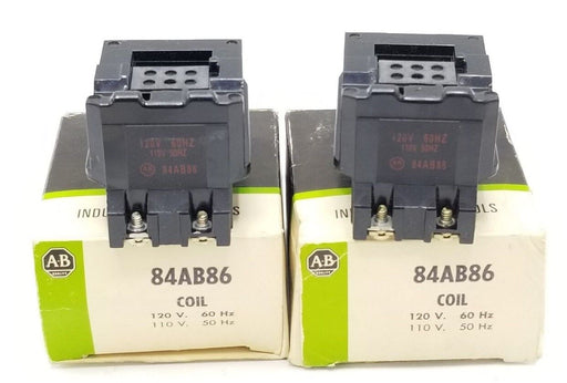 LOT OF 2 NIB ALLEN BRADLEY 84AB86 COIL 120V/60HZ, 110V/50HZ