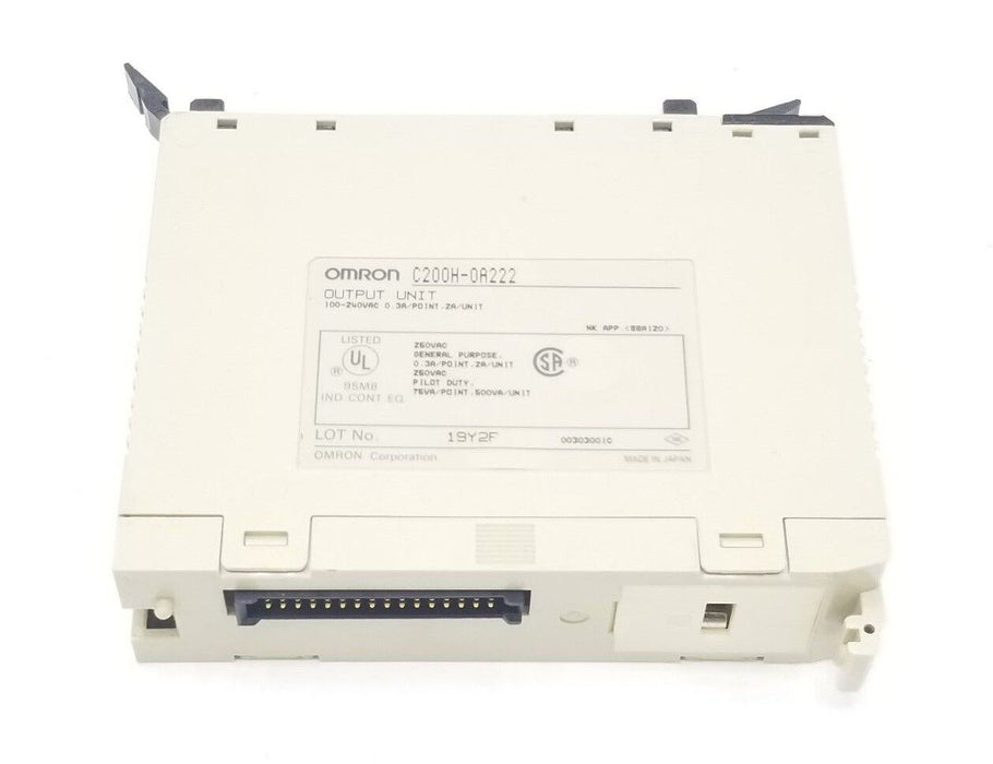 OMRON C200H-OA222 OUTPUT UNIT 100-240VAC, 0.3A/POINT, 2A/UNIT, C200HOA222