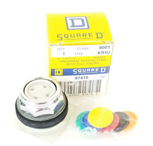 NIB SQUARE D 9001KRIU PUSH BUTTON W/ FULL GAURD 9001-KRIU