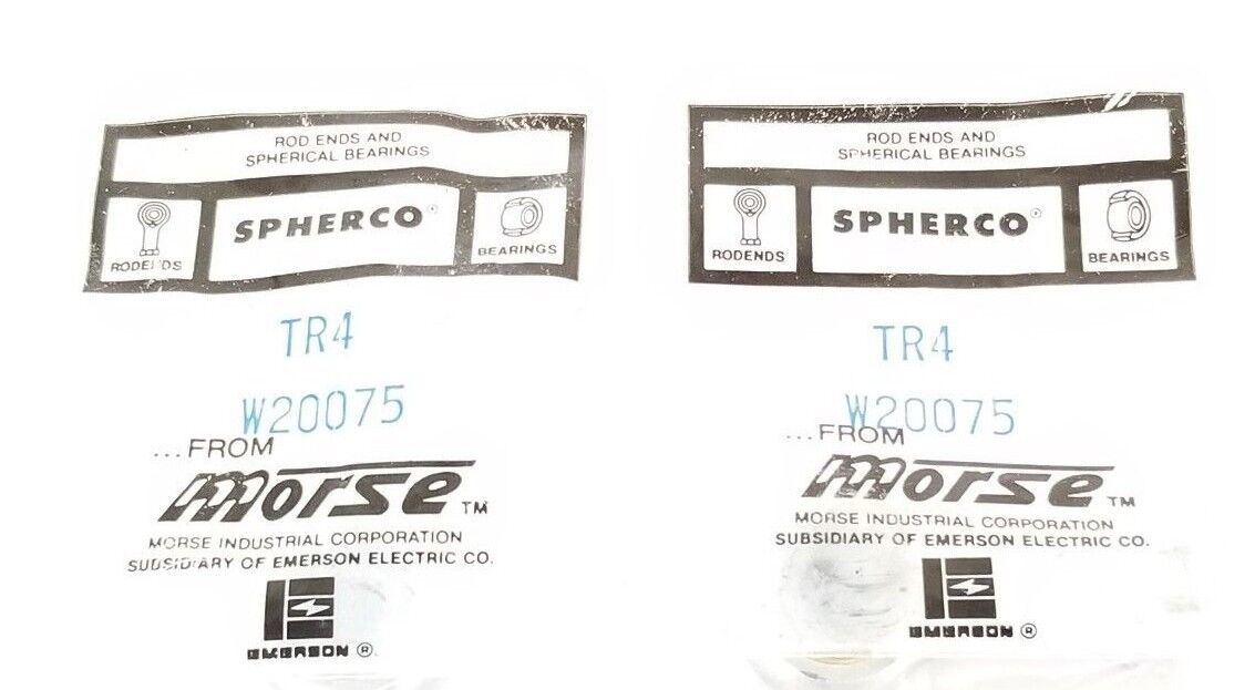 LOT OF 2 NEW MORSE SPHERCO TR4 W20075 ROD ENDS