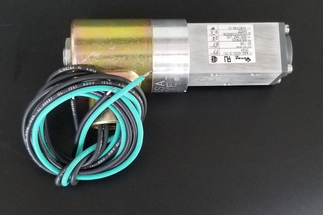 NEW VERSA ASG-4232-3-70-D024 SOLENOID VALVE 4-WAY 120VAC, 60HZ, 12W, 40-175PSI