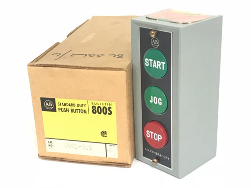 NIB ALLEN-BRADLEY 800S-3SG SER. M START-JOG-STOP PUSH BUTTON 800S3SG