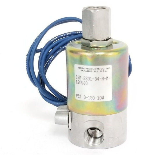 NEW VERSA VALVES ESM-3301-34-H-M-120V60 3-WAY SOLENOID VALVE ESM330134HM120V60