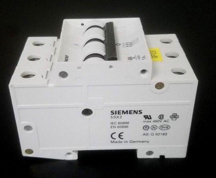 SIEMENS 5SX23 CIRCUIT BREAKER 5SX23C6, 400V, 6A, 3P