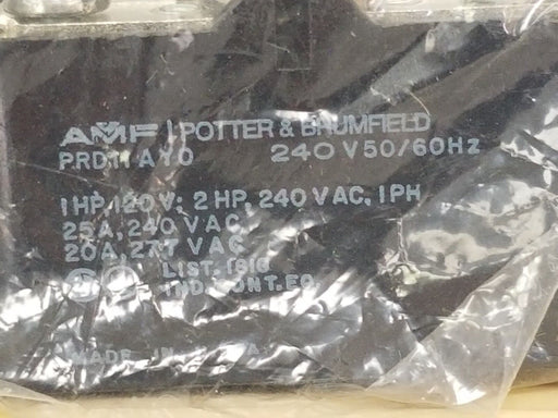NIB AMF POTTER & BRUMFIELD PRD11AY0 RELAY 240V, 50/60HZ, 25A, PRD11AY0240