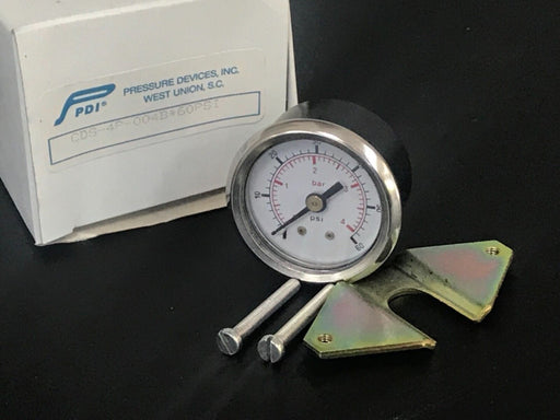 LOT OF 6 NEW PDI PRESSURE DEVICES INC 0-60 PSI PRESSURE GAUGES CDS-4P-004B*60PSI