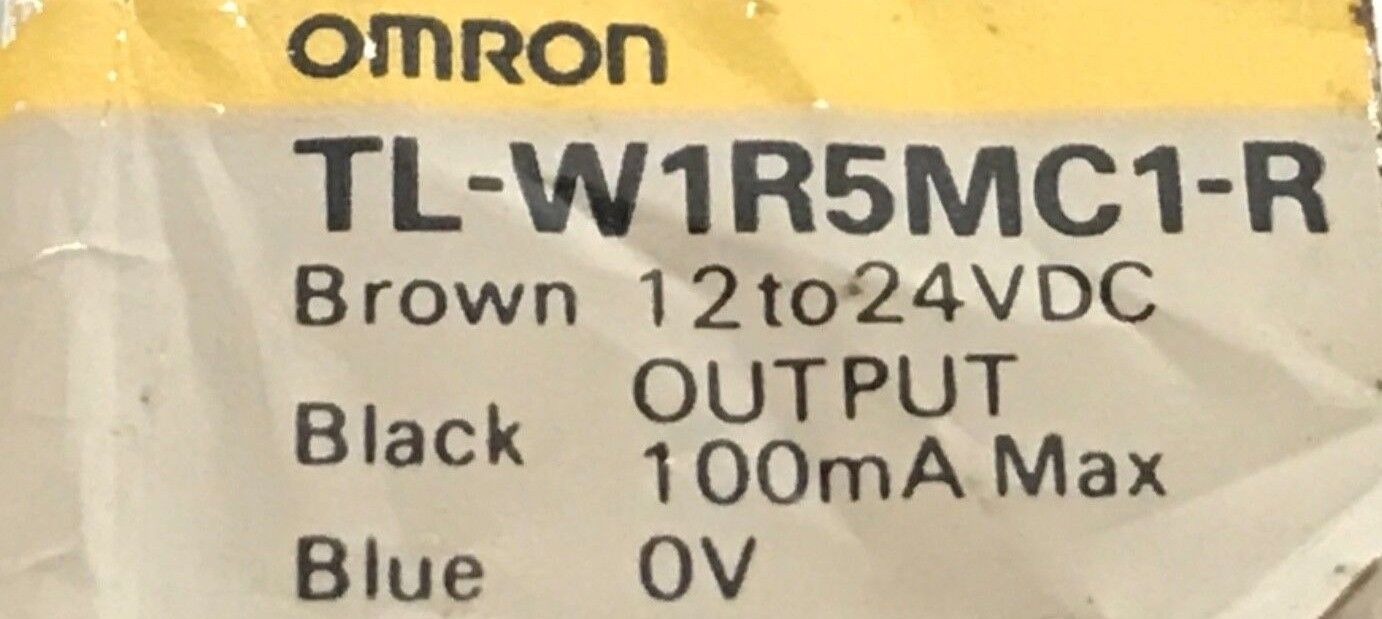 OMRON TL-W1R5MC1-R PROXIMITY SENSOR TLW1R5MC1R, 12 TO 24VDC