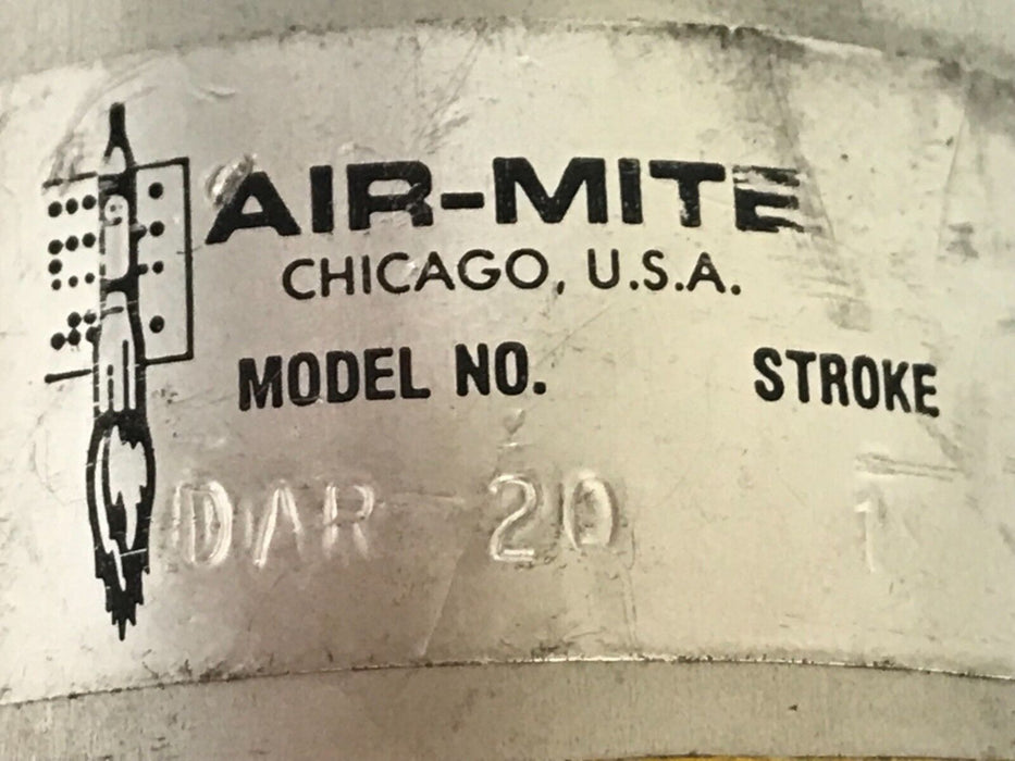 AIR-MITE SINGLE ROD 1" STROKE AIR CYLINDER MODEL NO. DAR-20