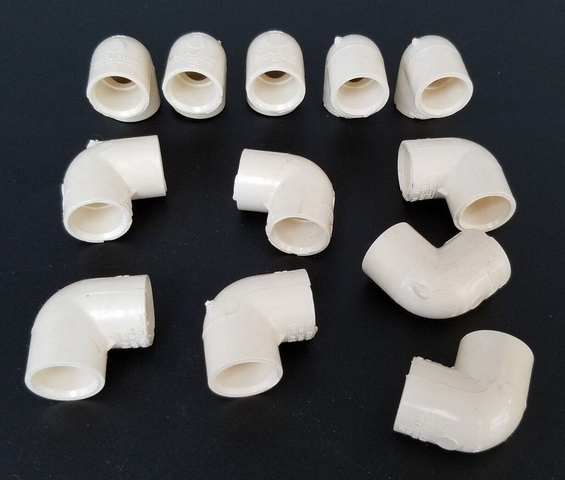 LOT OF 12 NEW CHARLOTTE CTS 1/2" 90 DEGREE PIPE FITTINGS CPVC-4120, D-2846