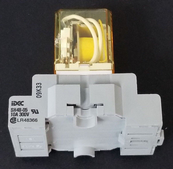 IDEC SH4B-05 RELAY SOCKET W/ RH4B-UL-AC120V RELAY RH4BUL 120VAC