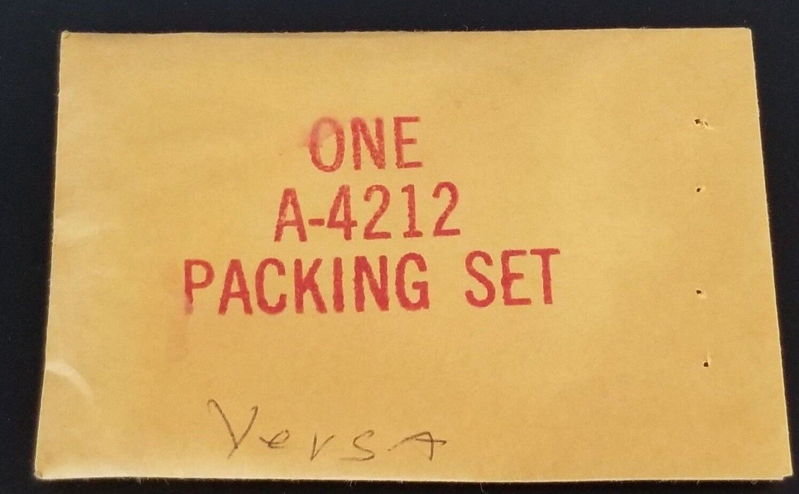 NEW VERSA VALVES A-4212 PACKING SET / REPAIR KIT A4212