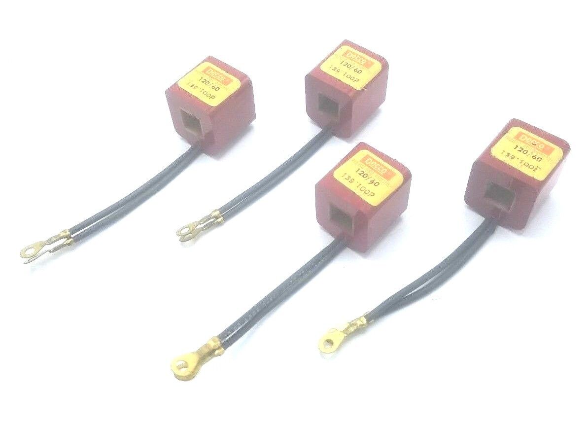 LOT OF 4 NEW DECCO 139-100P COILS 139100P, 120/60