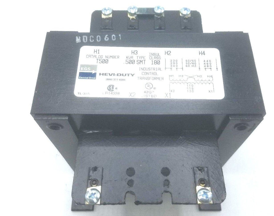NIB EGS SOLA HEVI-DUTY CLASS 5402 CAT. NO. T500 TRANSFORMER KVA: .500, HZ. 50/60