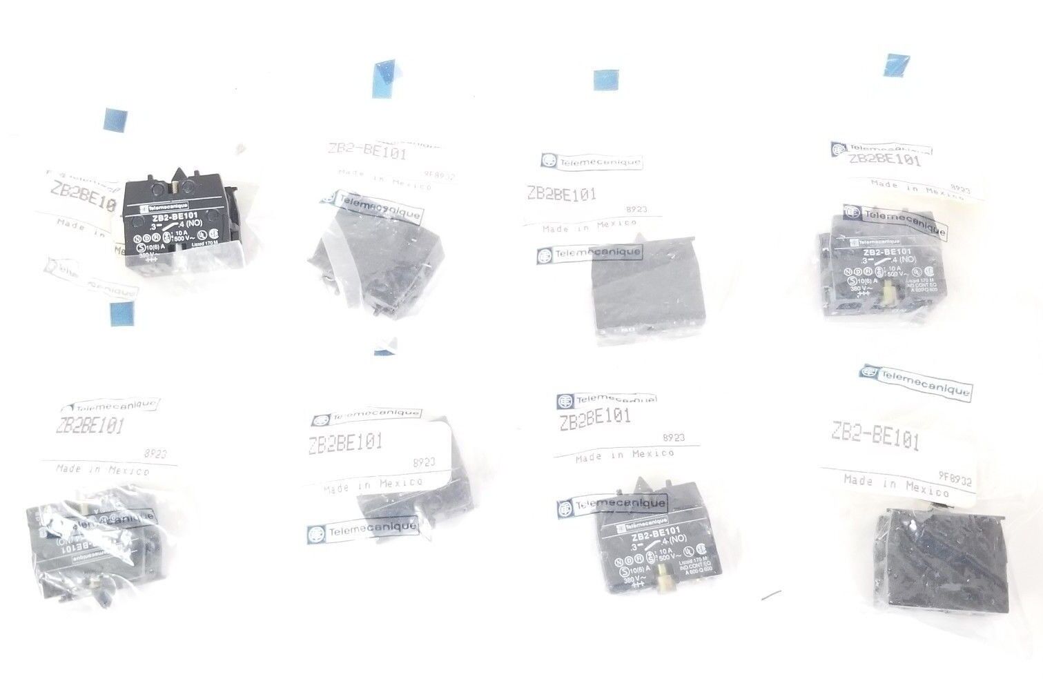 LOT OF 8 NEW TELEMECANIQUE ZB2-BE101 CONTACT BLOCKS, ZB2BE101