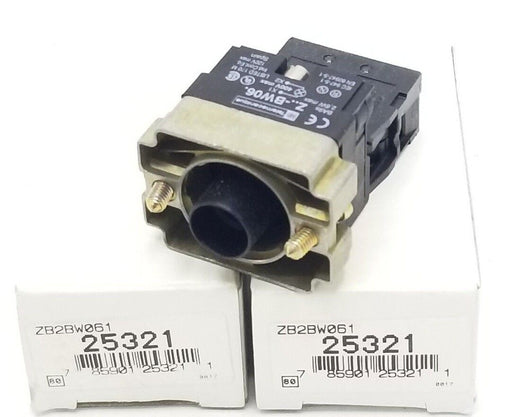 LOT OF 2 NIB TELEMECANIQUE ZB2-BW061 LIGHT MODULE ASSEMBLIES 22MM, 24V, ZB2BW061