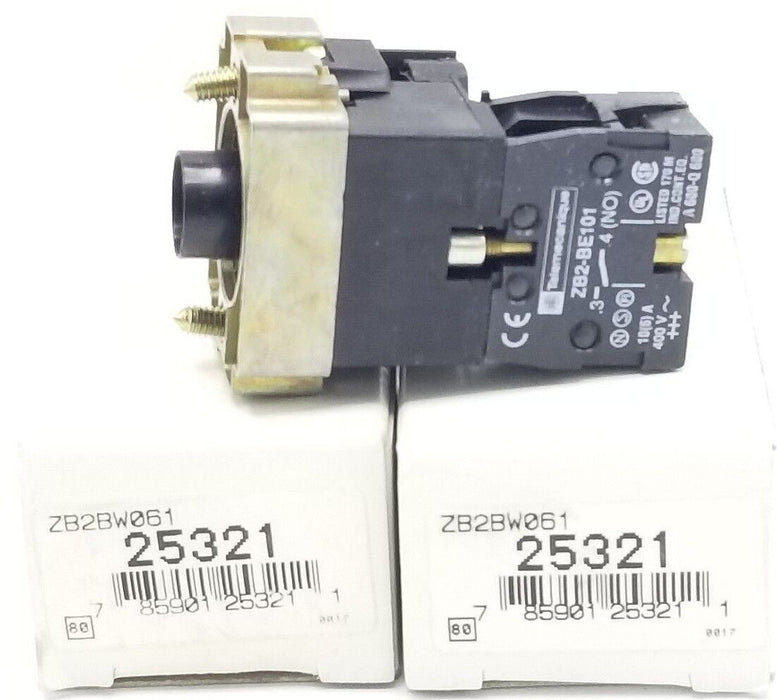 LOT OF 2 NIB TELEMECANIQUE ZB2-BW061 LIGHT MODULE ASSEMBLIES 22MM, 24V, ZB2BW061