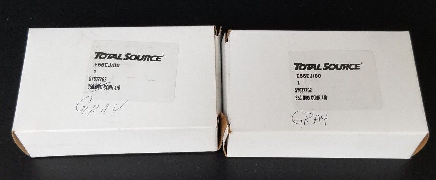 LOT OF 2 NIB TOTAL SOURCE E56EJ/00 350 GRAY CONN 4/0 SY6322G2