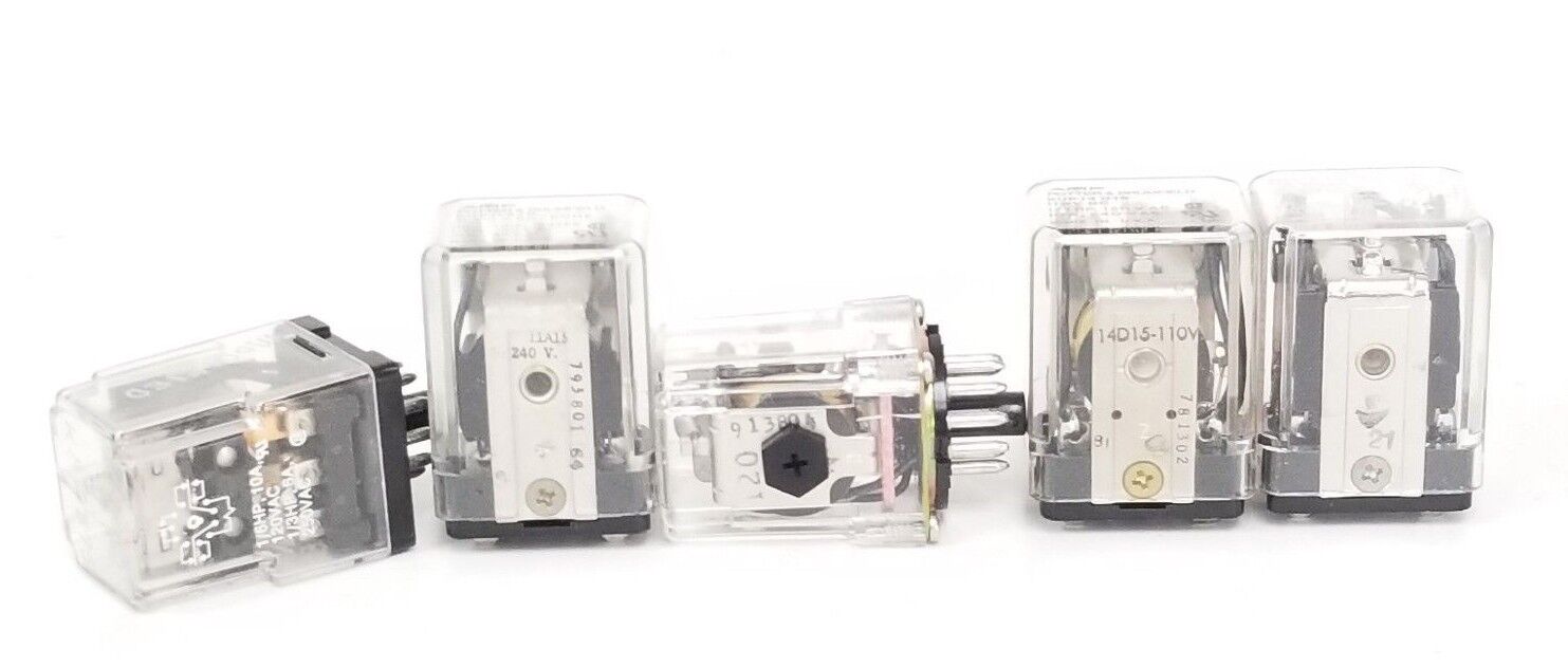 LOT OF 5 P&B RELAYS KUP14A15120, KUP14D15, KUP11A15, KRPA14DG110, KRP14AG120