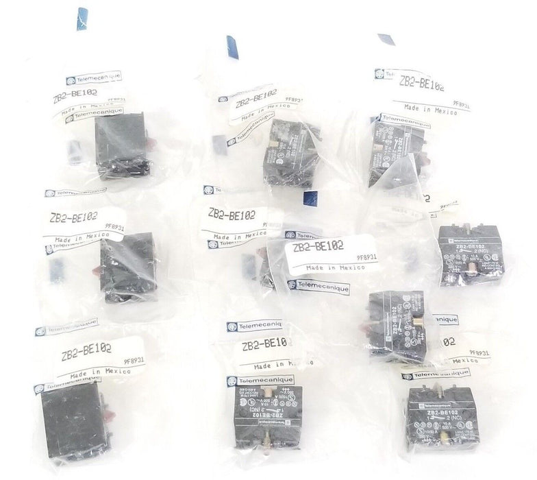 LOT OF 10 NEW TELEMECANIQUE ZB2BE102 CONTACT BLOCKS 10AMPS, 600V