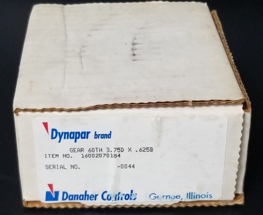BOX OF 2 NEW DANAHER DYNAPAR 16002070184 GEARS, 60 TOOTH, 3.75D X .625B