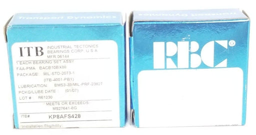 LOT OF 2 NIB ITB KP8AFS428 AIRFRAME BALL BEARING 1/2" X 1-1/8" X 3/8"